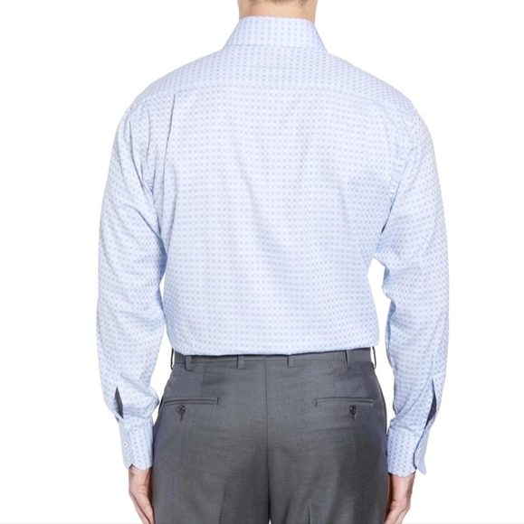 English Laundry NWT 100% COTTON Blue & White Long Sleeve Button-Up Dress Shirt - Picture 4 of 8